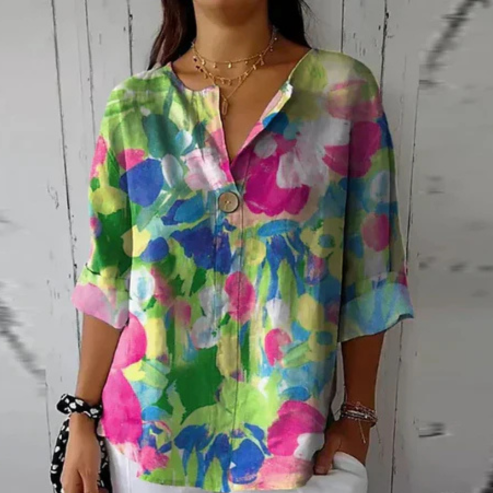 TIZIANA Bluse: Lockerer Schnitt, bedruckt