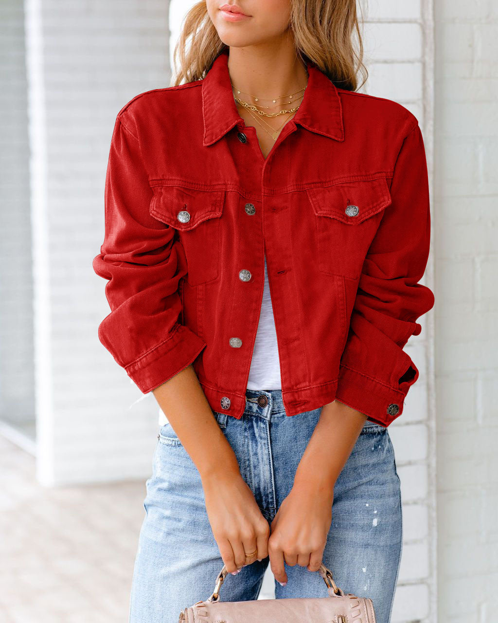 ModeGeist | Lässige Jeansjacke mit Taschen für Damen