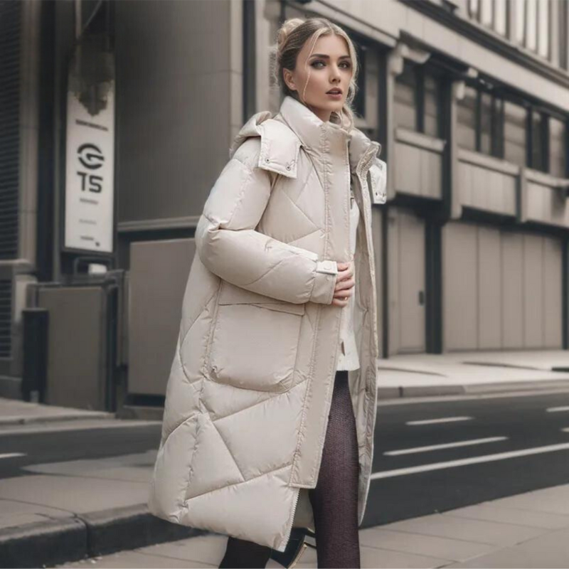ModeGeist | Lange Jacke für Frauen Winter Warm