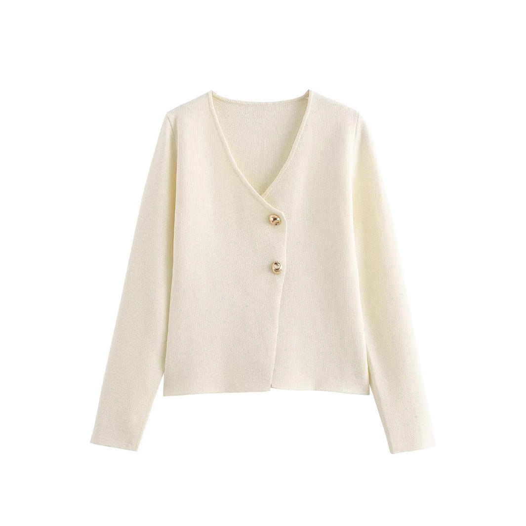 ModeGeist | Einfacher, figurschmeichelnder Strickcardigan für Frauen