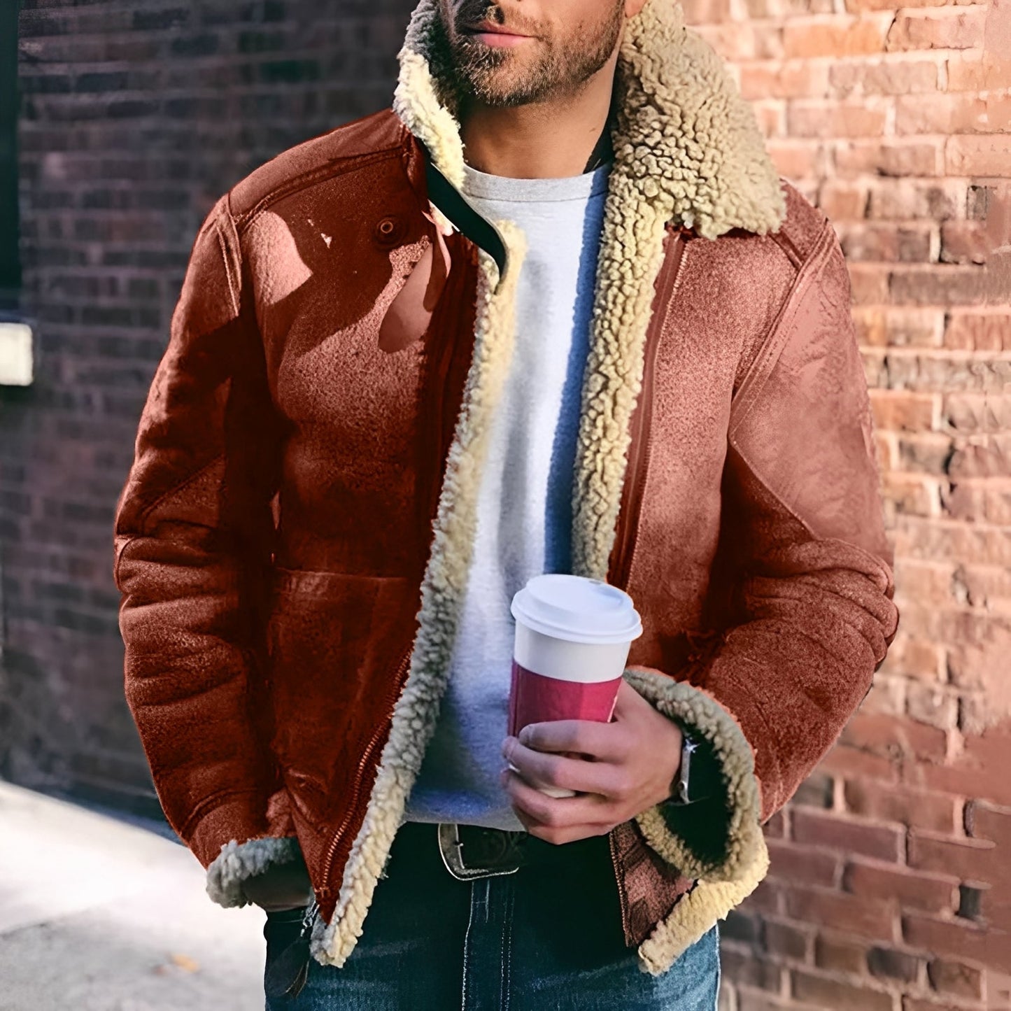 ModeGeist | Jacke mit breiter Rever für Herren