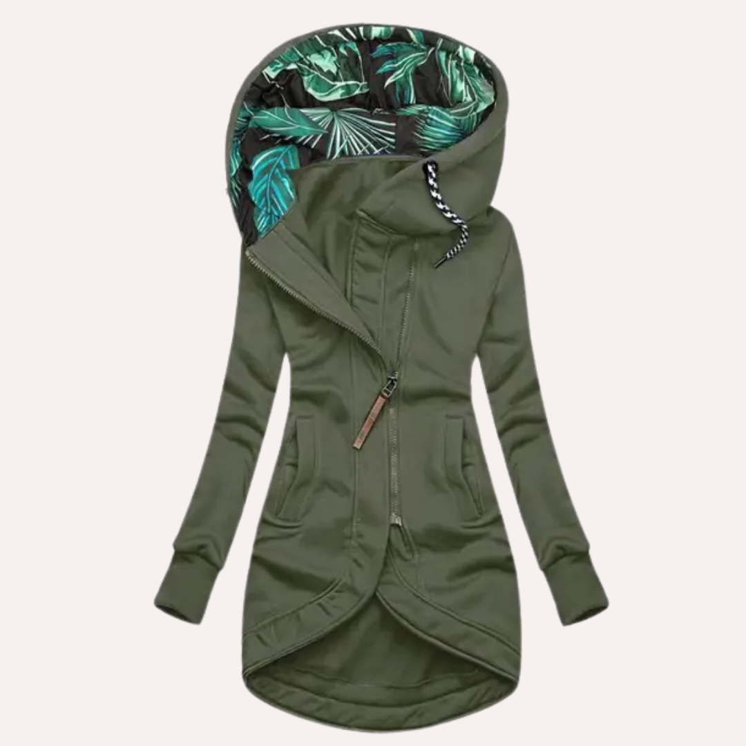 ModeGeist | Fleece-Jacke mit Kapuze Langarm