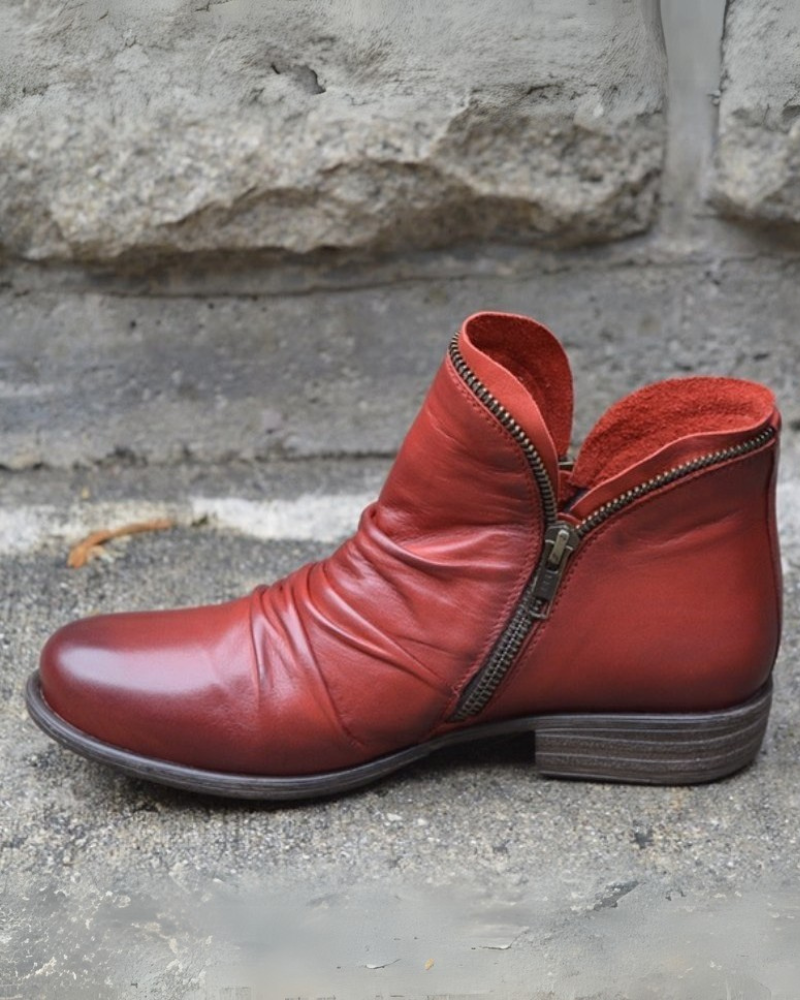 ModeGeist | Lederstiefel mit Reißverschluss