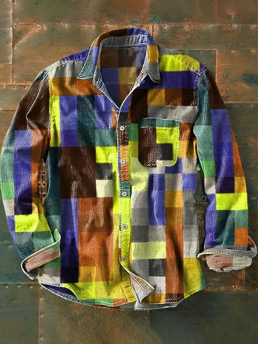 Regenbogenfarbenes Unisex-Langarmhemd Yarina