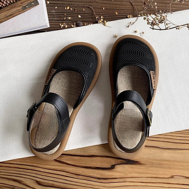 MODEGEIST Damen Sandalen verstellbar gepolstert Komfort Beige