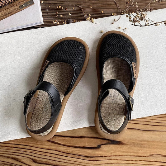 MODEGEIST Damen Sandalen verstellbar gepolstert Komfort Beige