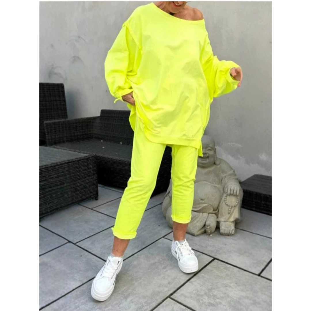 MODEGEIST Damen Loungewear-Set Weicher Stoff Entspannte Passform