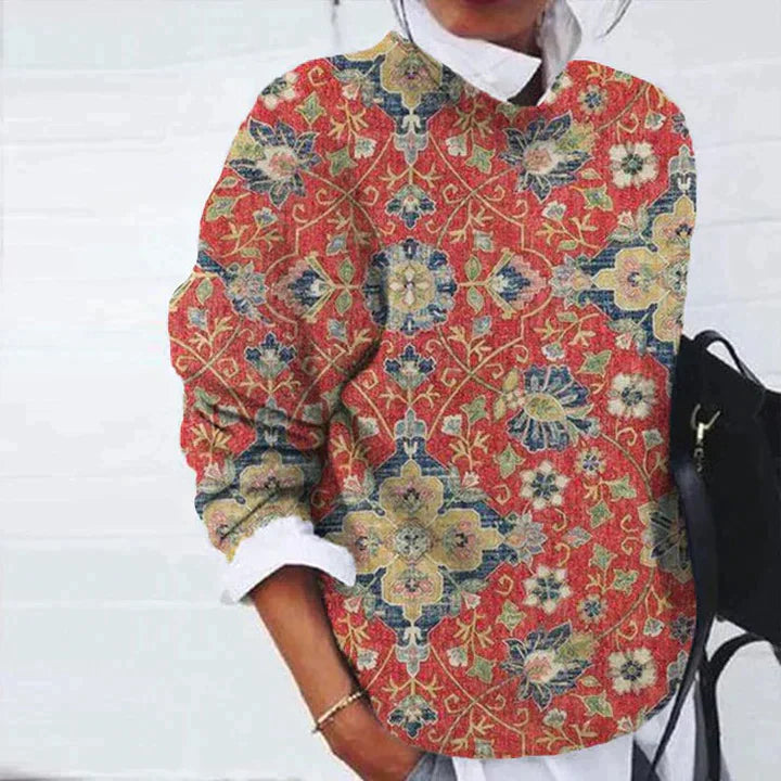 ModeGeist | Eleganter Pullover mit Floralem Druck
