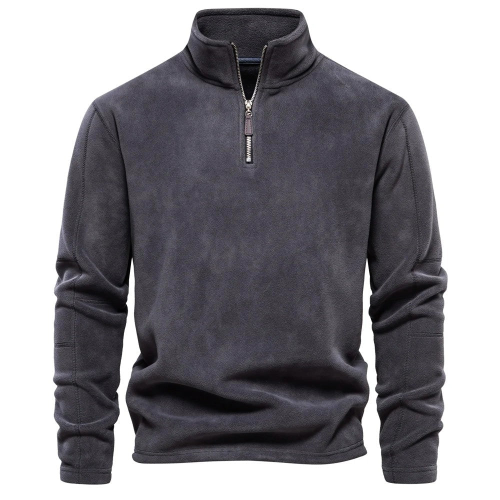 ModeGeist | Strickpullover mit Half-Zip Wollmischung Klassisch und Bequem