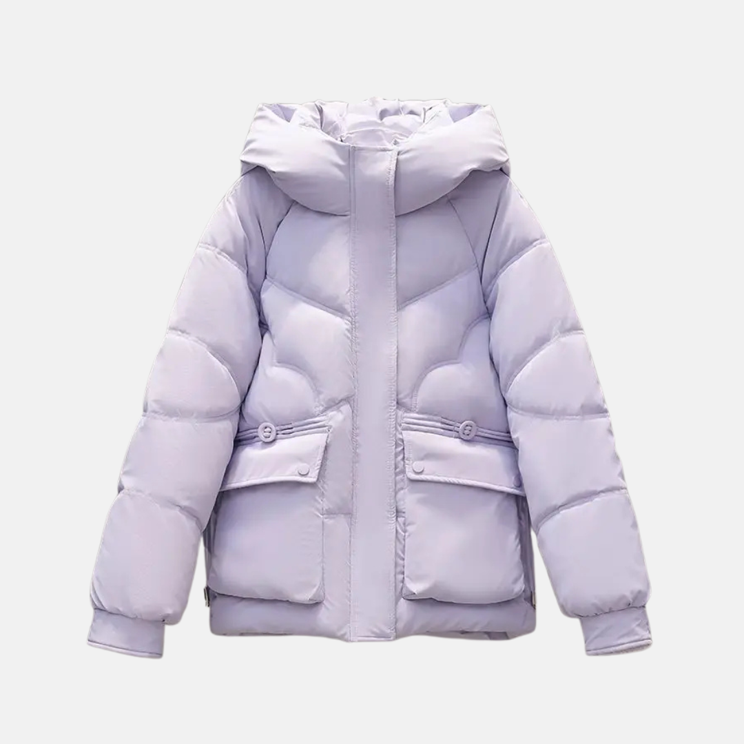 ModeGeist | Kapuzen-Puffermantel | Gequiltete Relaxed Fit Jacke