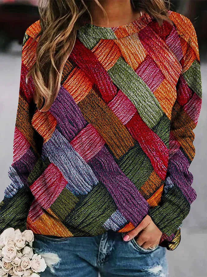 Leila Sweatshirt mit buntem Druck