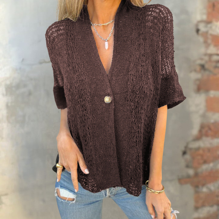 Stricktop ADELHEID mit kurzen Ärmeln