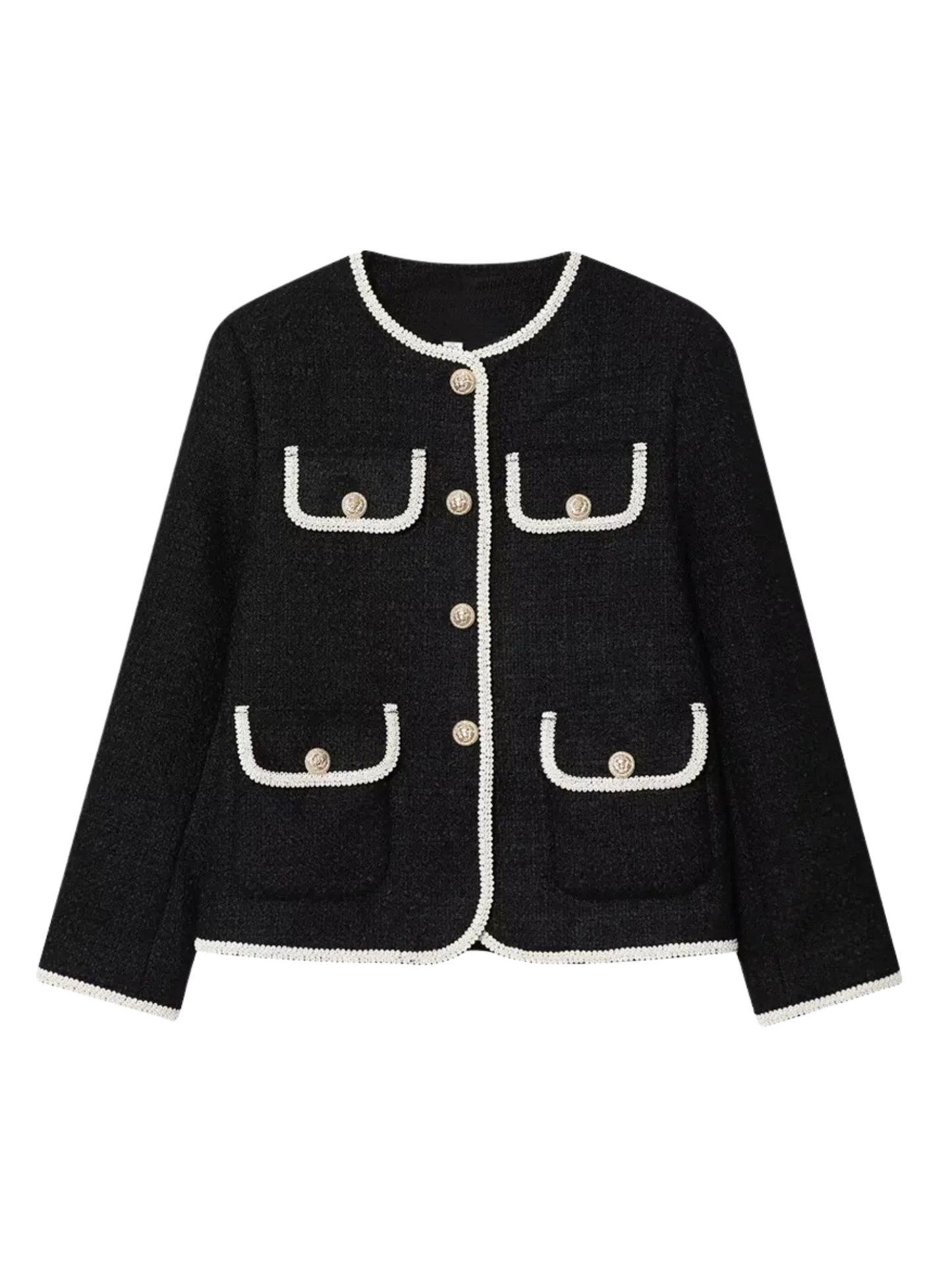 ModeGeist | Kurze Damenjacke mit Schmuckknöpfen