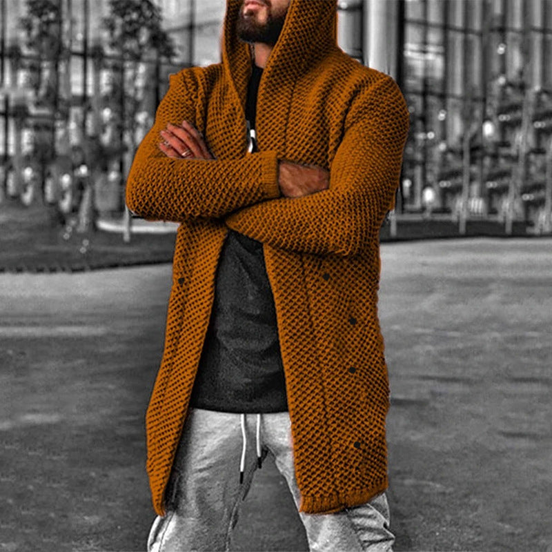 ModeGeist | Strickjacke mit Kapuze für Männer