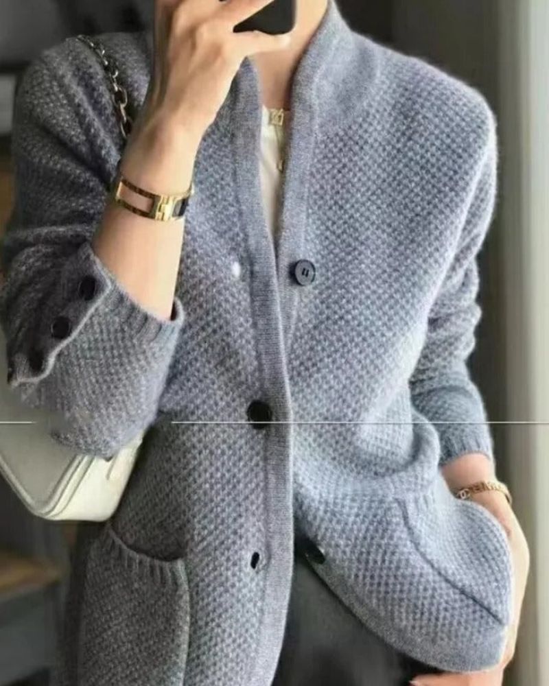ModeGeist | Damen Woll Dicke Sweaterjacke