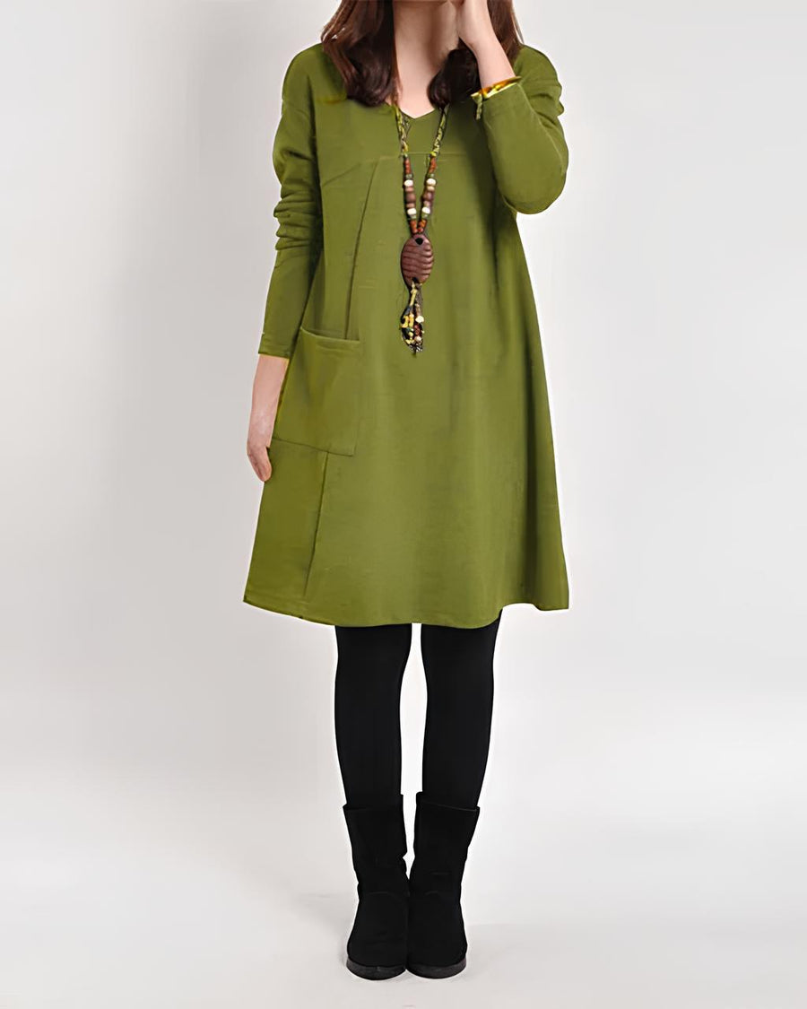 MILA: Zeitloses Kleid mit Tasche