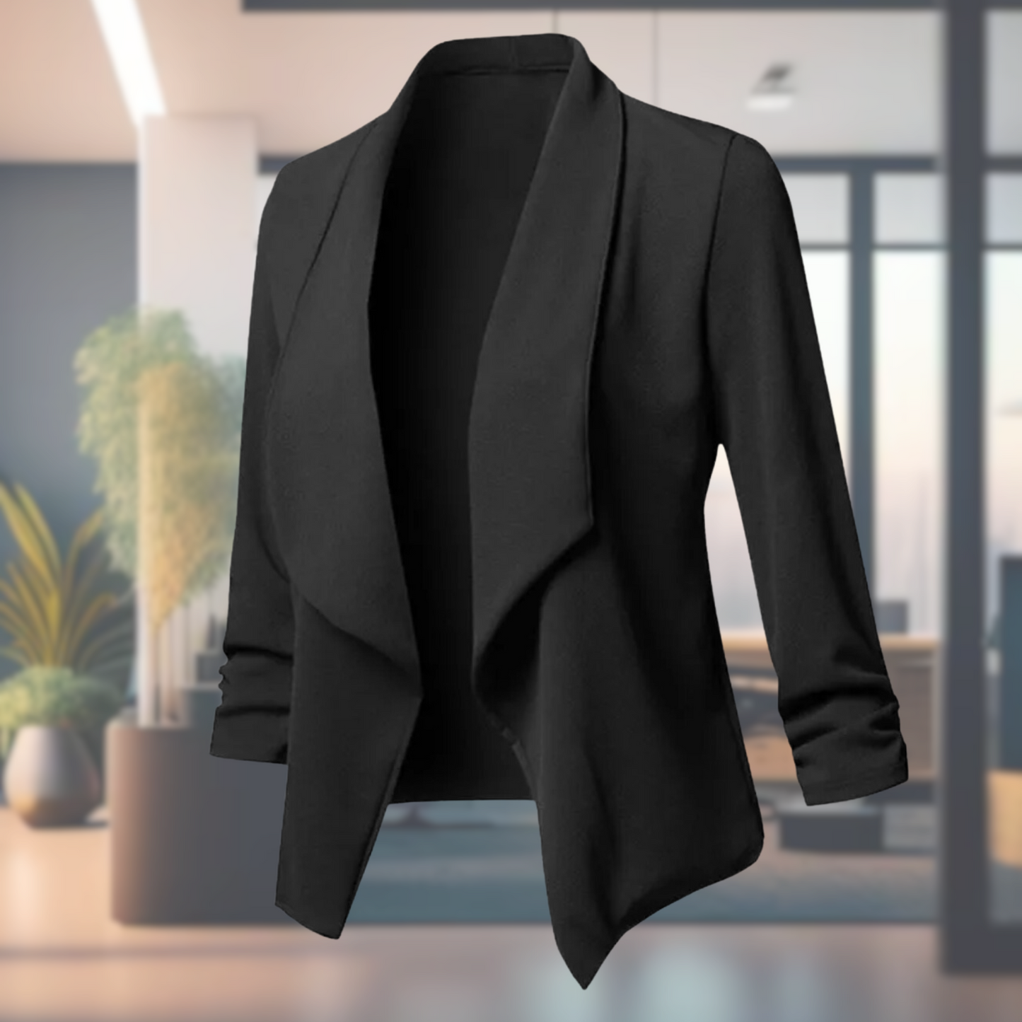 ModeGeist | Offener Damenblazer Mit Langen Ärmeln