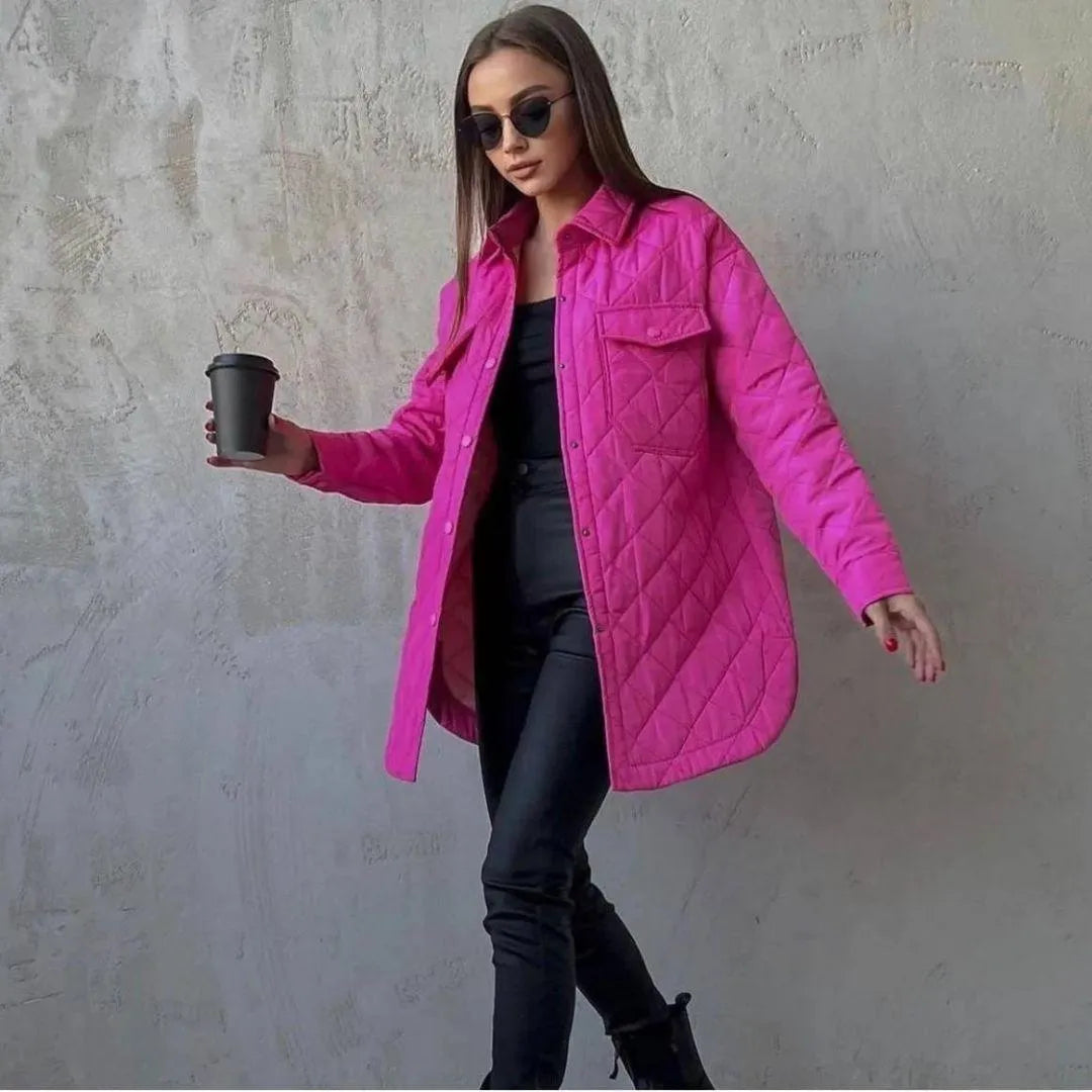 ModeGeist | Jacke Stilvoll Knopfverschluss, Geräumige Taschen Ideal für Den Herbst