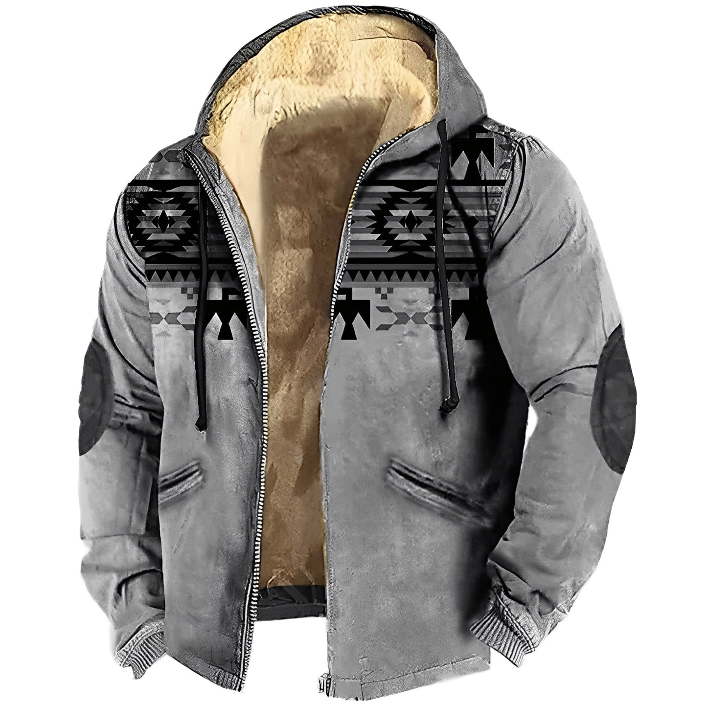 ModeGeist | Kapuzenjacke im Tribal-Stil für Herren