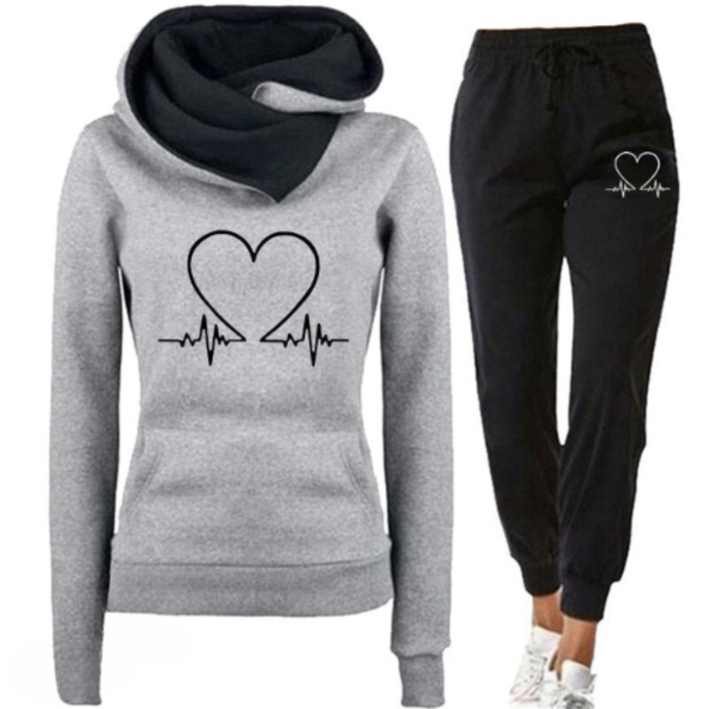ModeGeist | Kuschelig Warmes Herzschlag Joggingsatz
