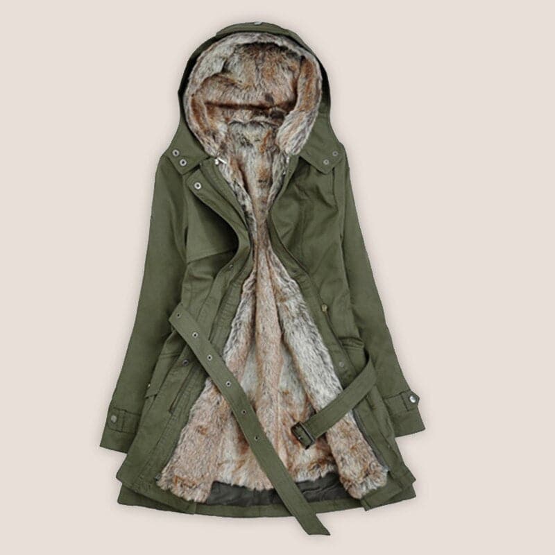 ModeGeist | Kunstfell Gefütterter Parka - Kapuzen-Parka Bis Zur Mitte Des Oberschenkels