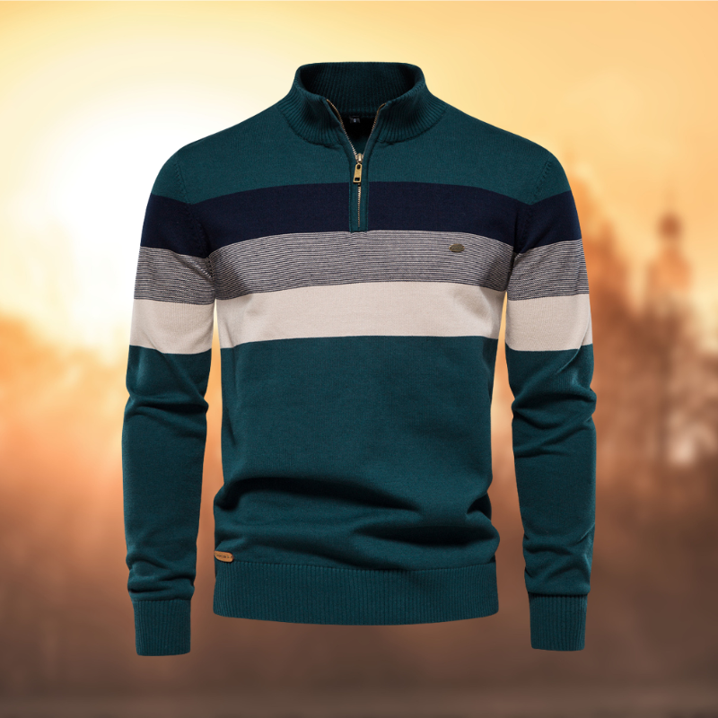 Hochwertiger Herrenpullover mit Streifen