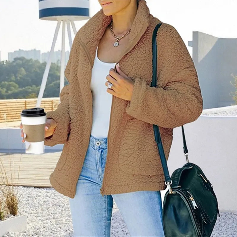 ModeGeist | Fleecejacke für Frauen Lang