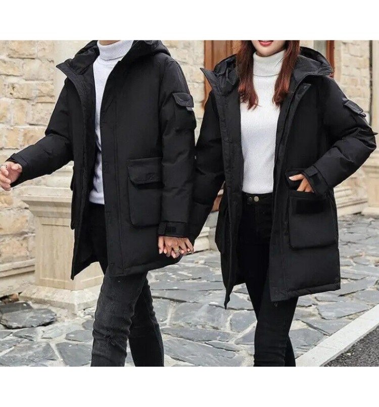 ModeGeist | delige winterparka set - isolierte Jacke mit Kapuze für Damen