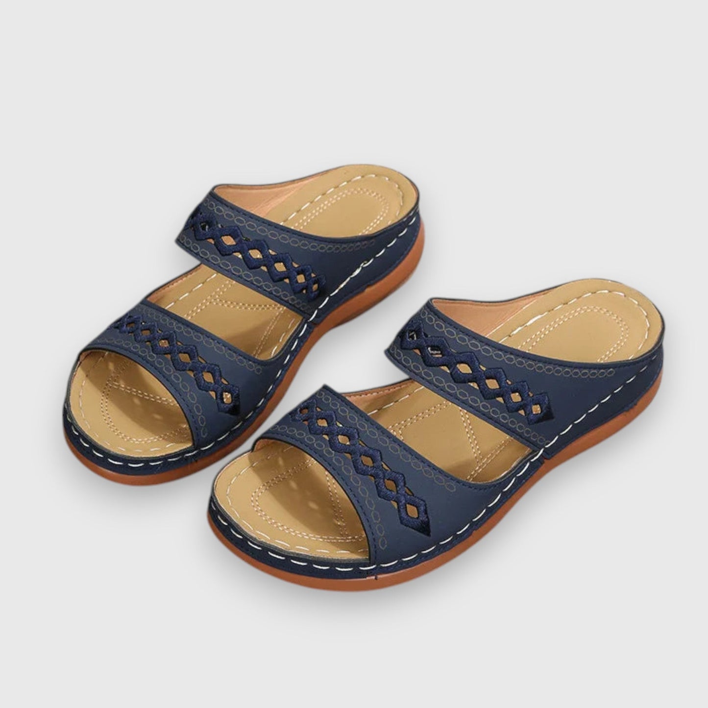 MODEGEIST Damen Sandalen Wide-Fit verstellbare Riemen bequem elegant