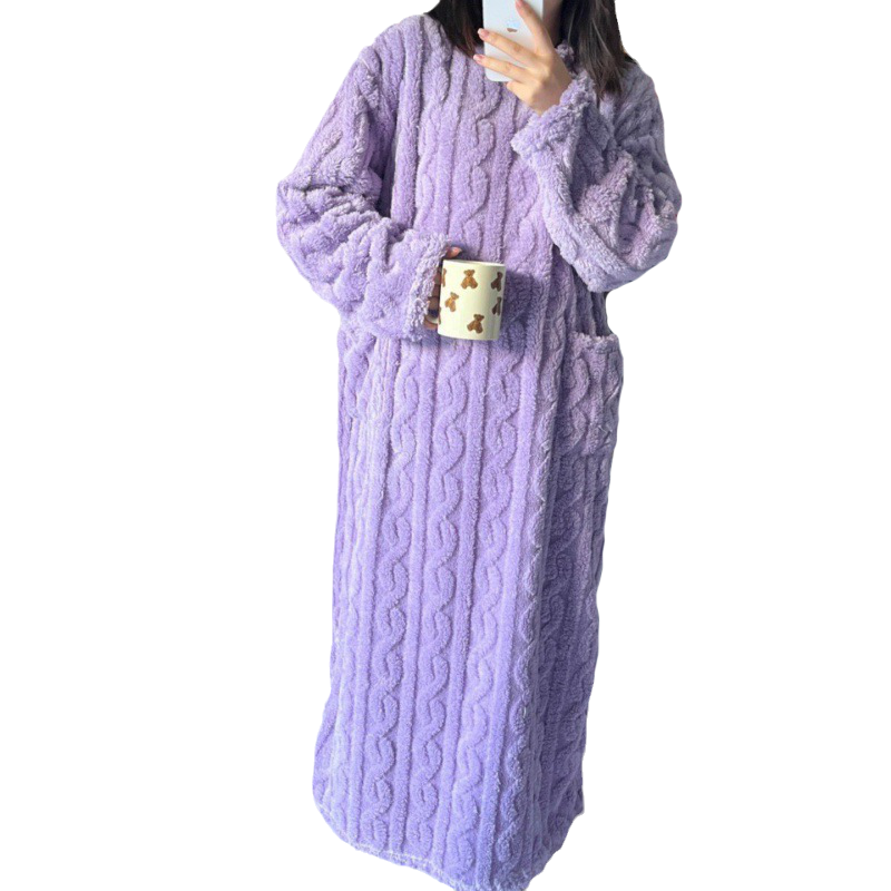 ModeGeist | Winter korallen Samt-Homewear
