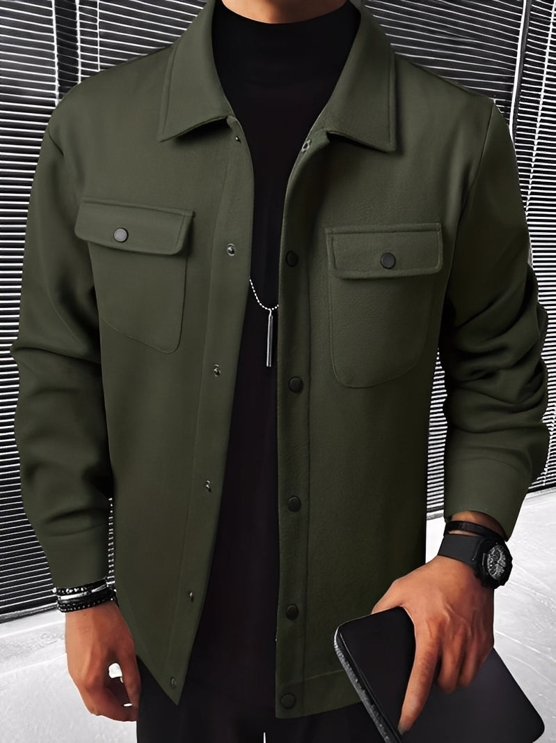 ModeGeist | Lässige Karierte Jacke mit Taschen für Herren