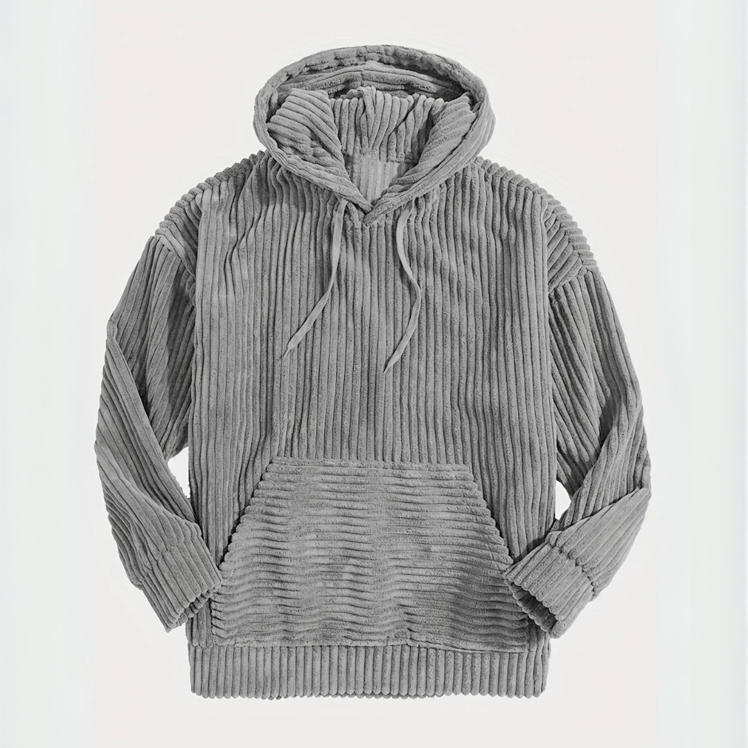 Einfarbiger Cord-Hoodie von Fudus