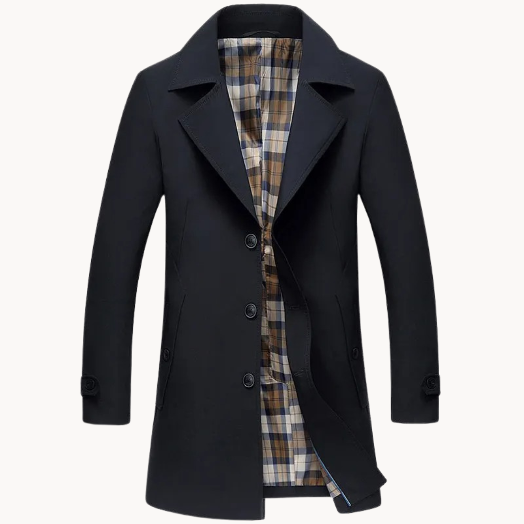 ModeGeist | Strapazierfähiger Winddichter Herren-Trenchcoat mit Design