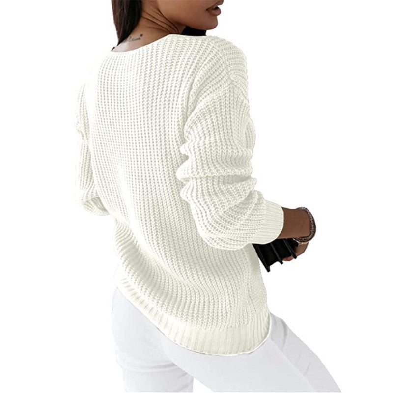 ModeGeist | Strickpullover mit V-ausschnitt Weiche Acryl Klassisch und Komfortabel