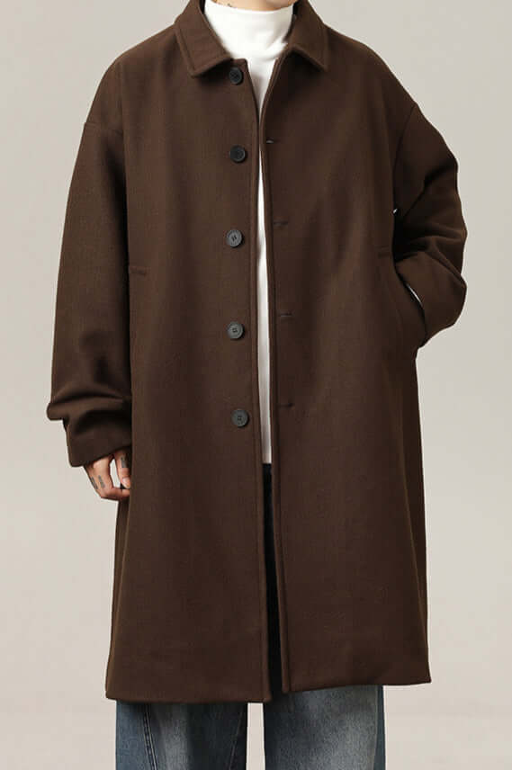 ModeGeist | Männer klassischer oversized Wollmantel