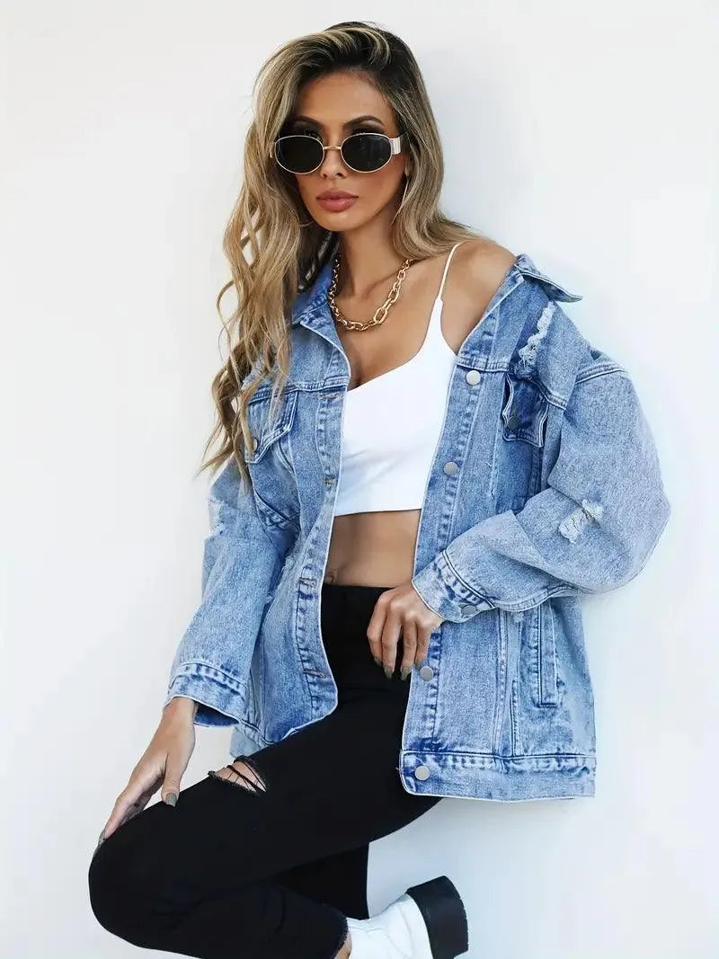 ModeGeist | Oversized Jeansjacke für Damen
