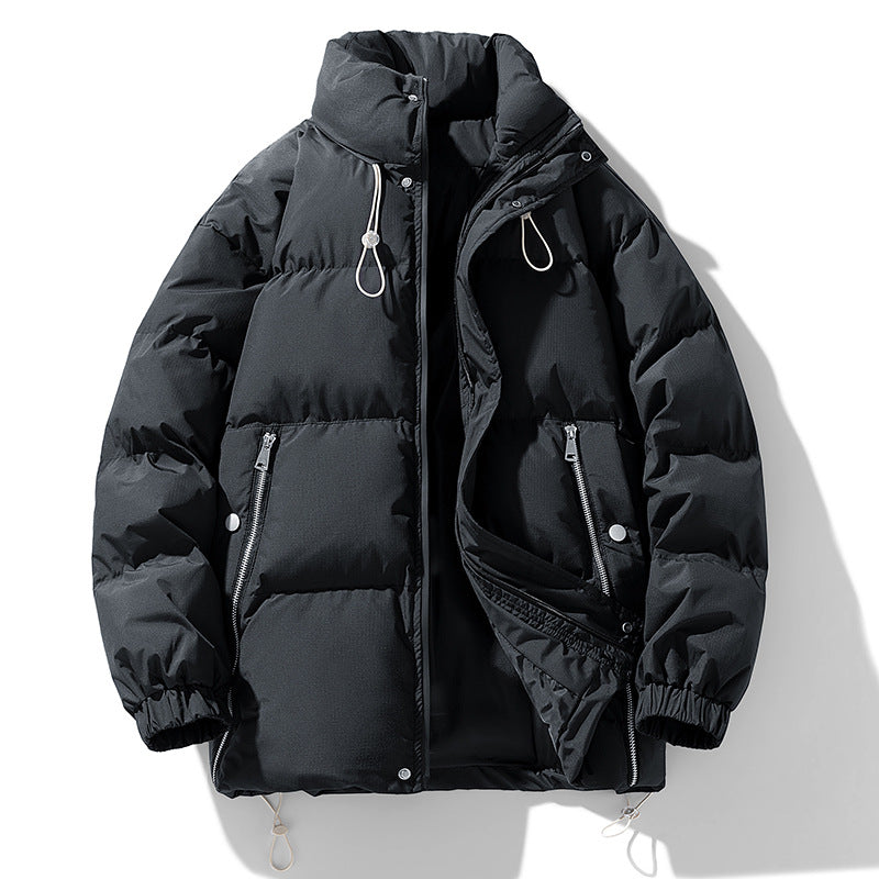 ModeGeist | Herren Winterjacke aus Baumwolle mit Stehkragen - Warm und gefüttert, oversized