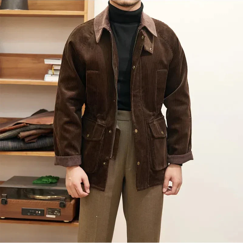ModeGeist | Luxuriöse Cordjacke für Herren im Herbststil