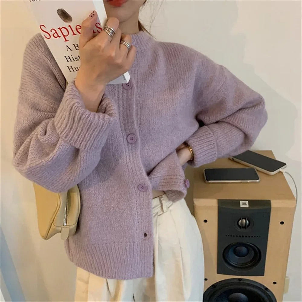 ModeGeist | lässiger Strickcardigan-Pullover