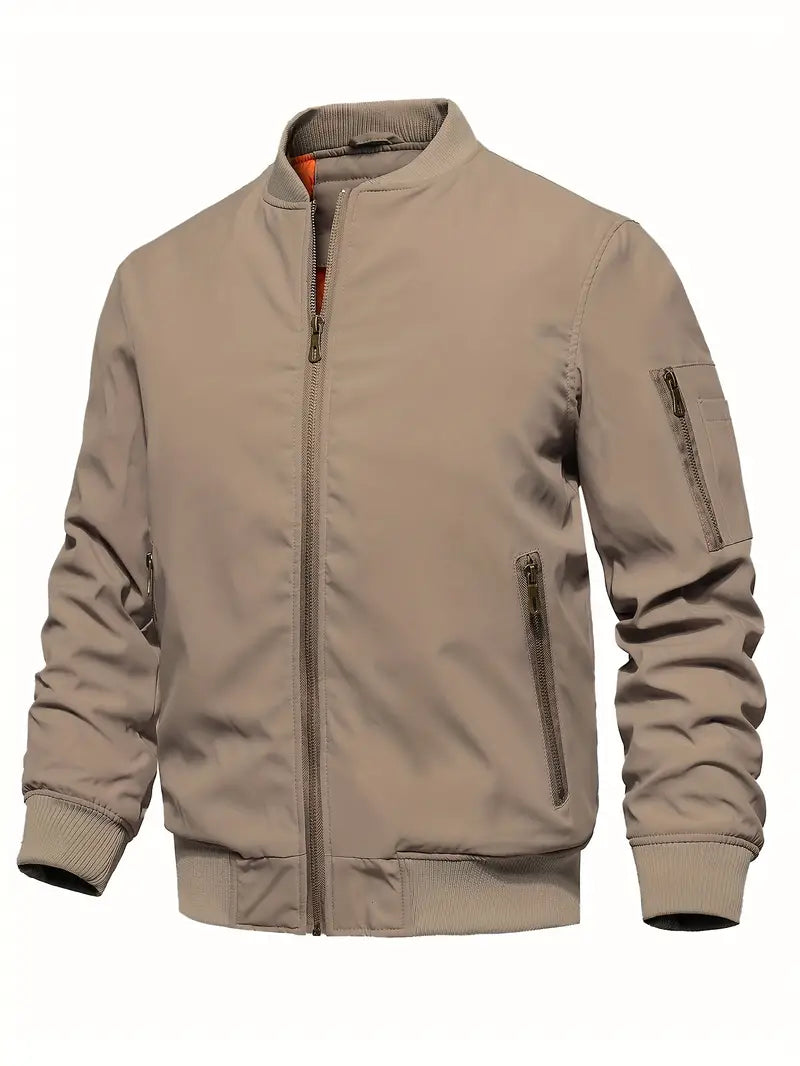 Männer Bomberjacke mit Taschen im klassischen Stil