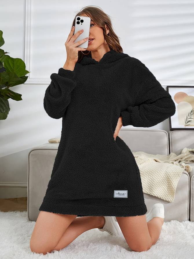 Kuscheliger Teddy-Kapuzenpullover für Damen, ideal für den Herbst