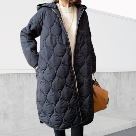MODEGEIST Damen Oversized Parka Winterjacke Kapuze Taschen