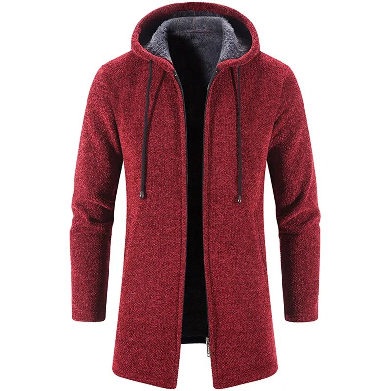 ModeGeist | Lang Kapuzenpulli mit Reißverschluss Weich und Warm Lässiger Komfort