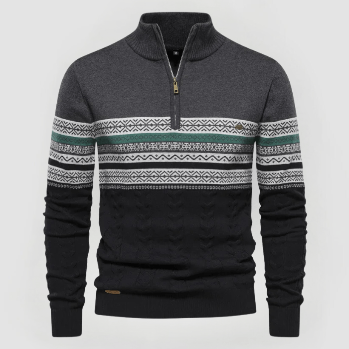 FINN Pullover mit kurzem Reissverschluss