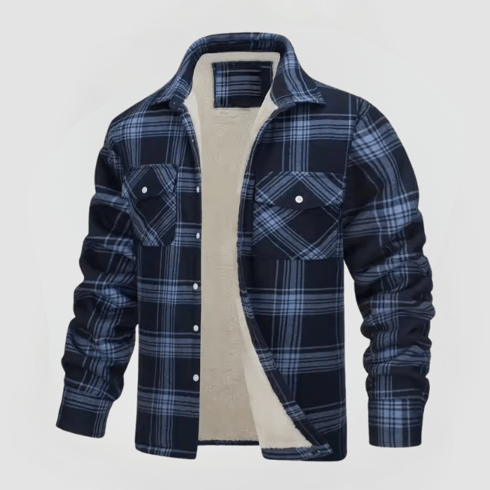 Fleecejacke mit Karomuster von Lutz