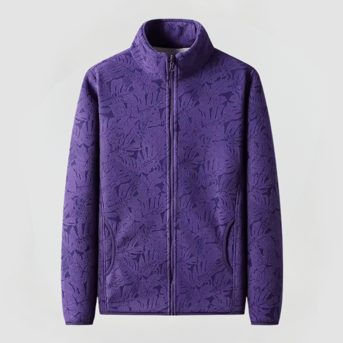 AYLA: Fleecejacke mit Blumenmuster