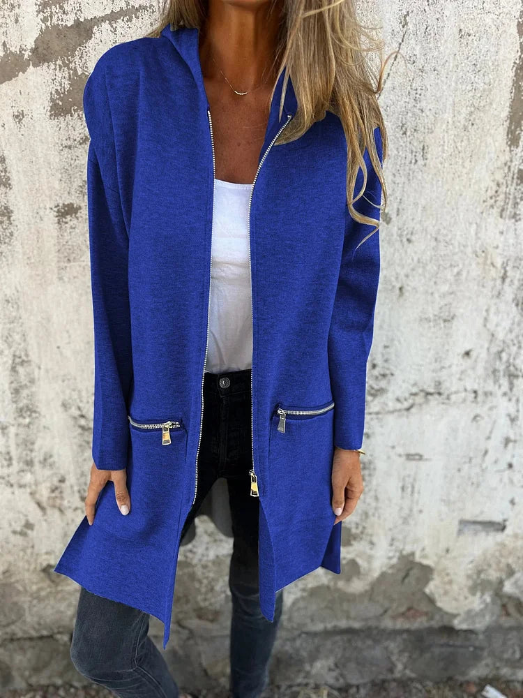 ModeGeist | Rundhals-Reißverschluss Langarm Freizeitjacke
