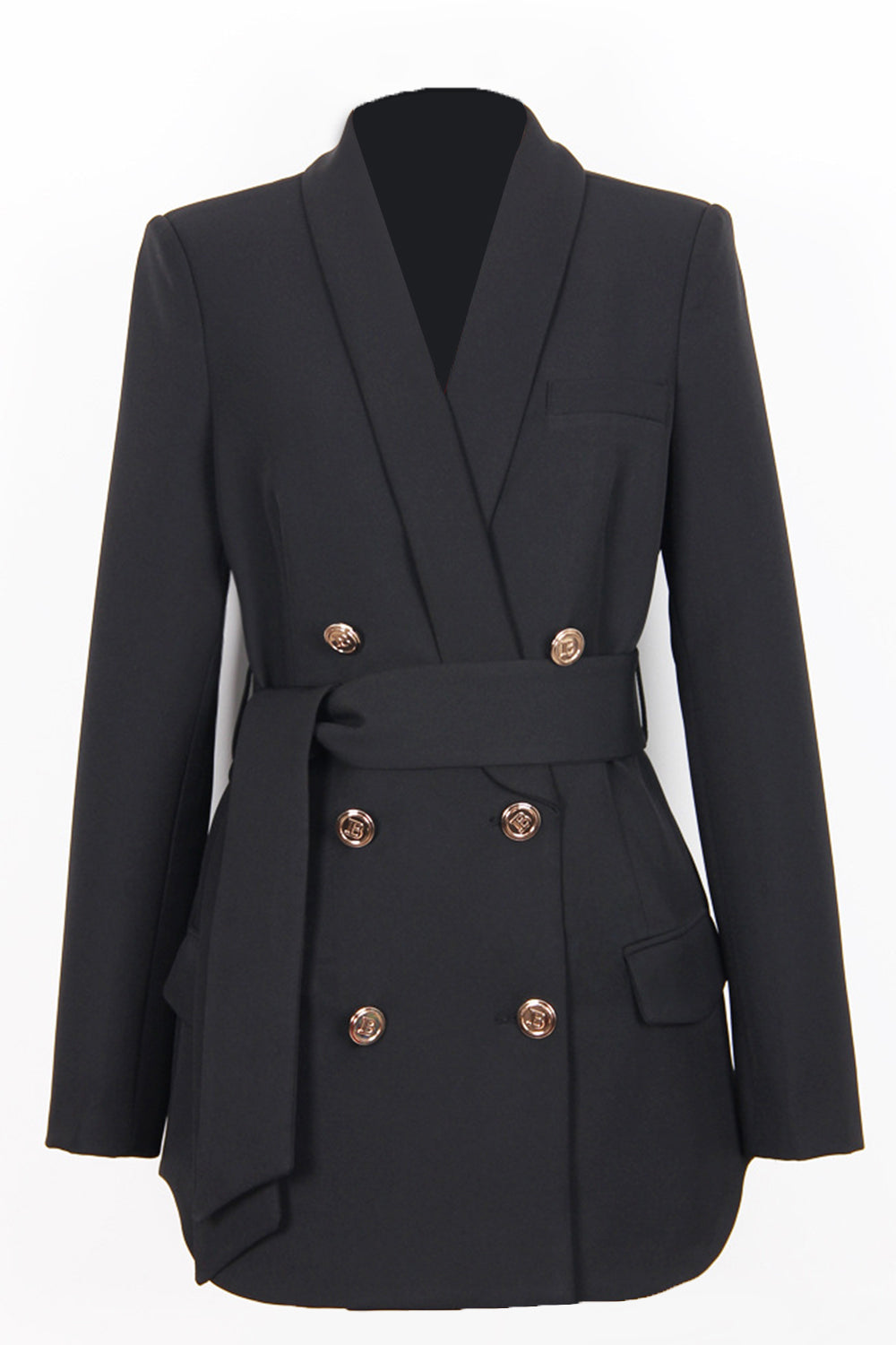 ModeGeist | Blazer mit Bindegürtel Klassisch und Stilvoll