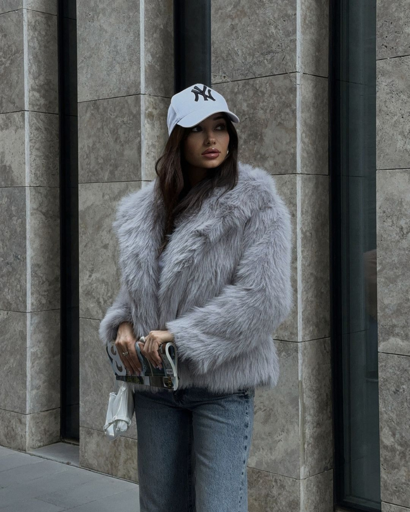 ModeGeist | Flauschige Fell Jacke Damen