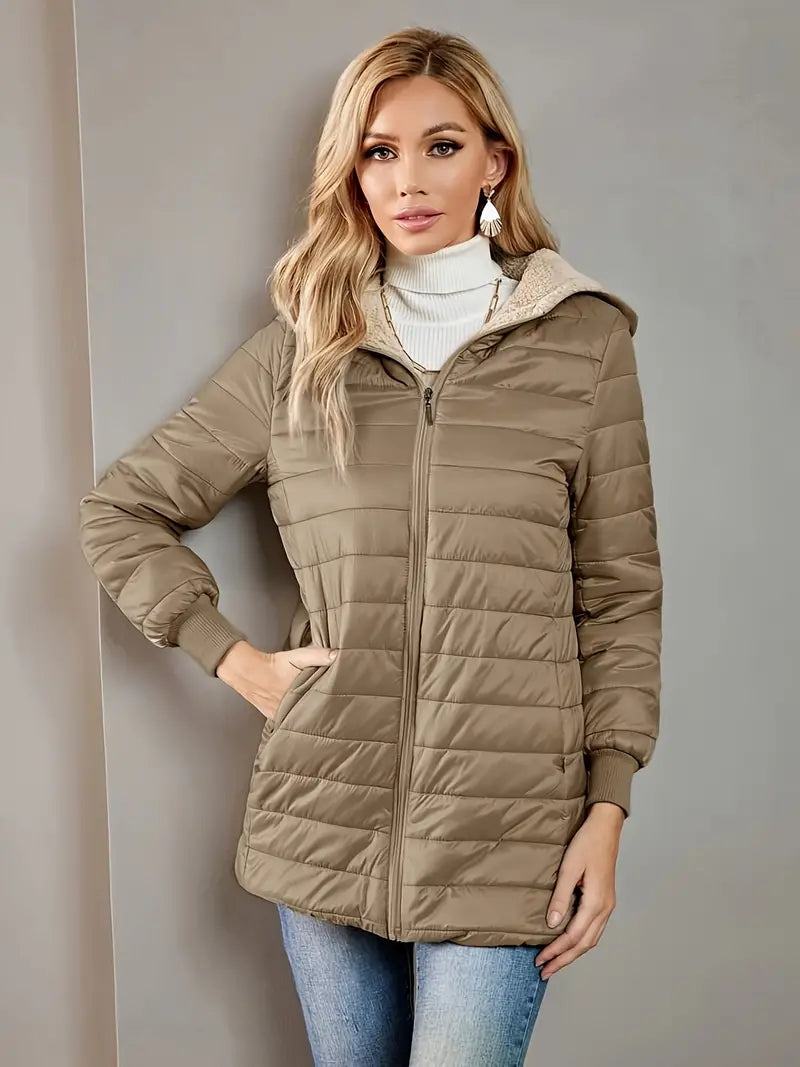 ModeGeist | Fleece Gefütterte Jacke mit Reißverschluss